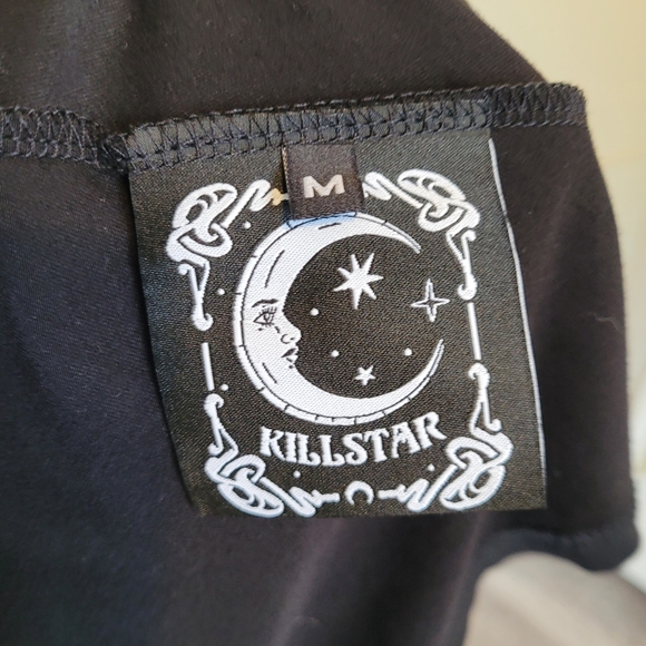 NWOT Killstar Hex Vest Black Graphic Sleeveless Top Mesh Paneled Women's Medium - Picture 6 of 8